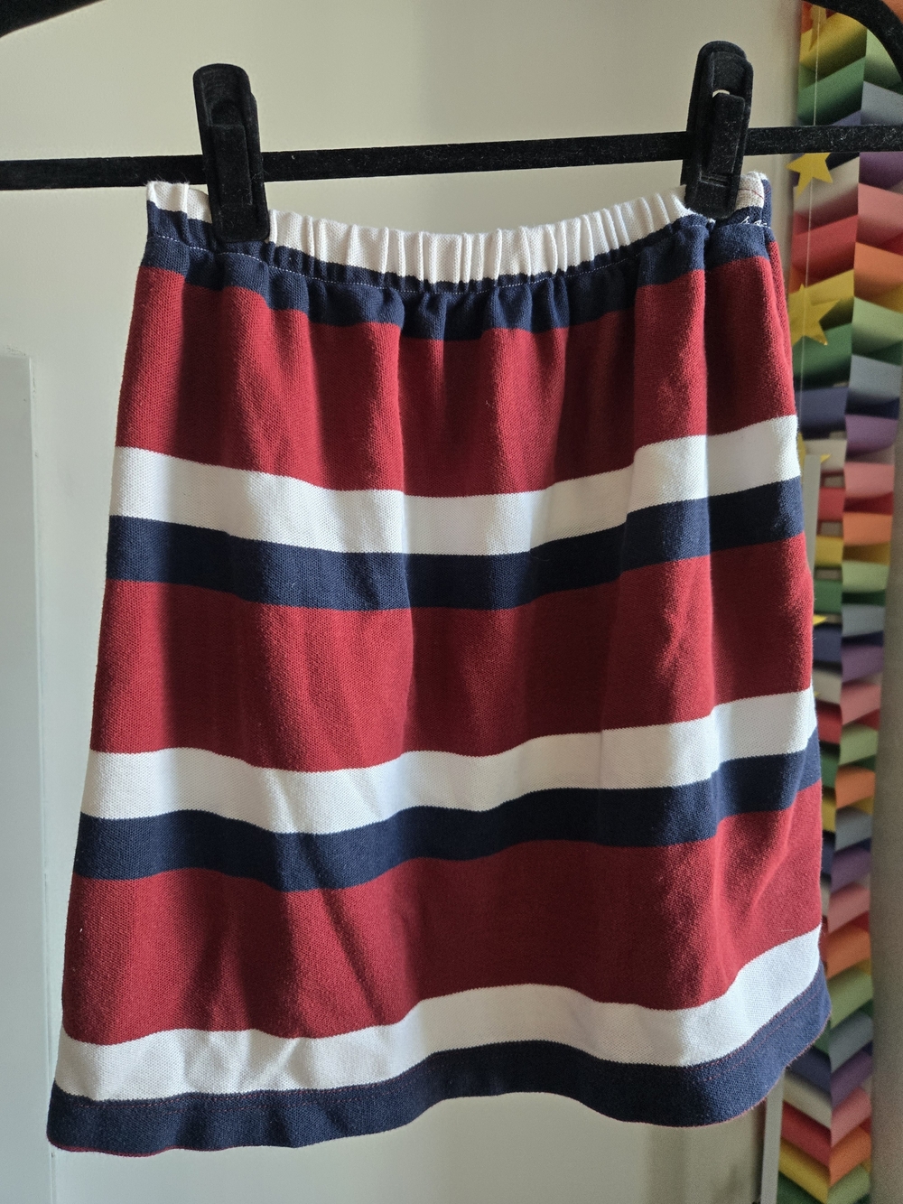 Urban Outfitters Red White Navy Striped Mini Skirt